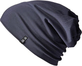 Enter the Complex® Light Jersey Beanie Hat, Women and Men, Cotton Slouch Beanie, Elastic, Anthracite, S/M